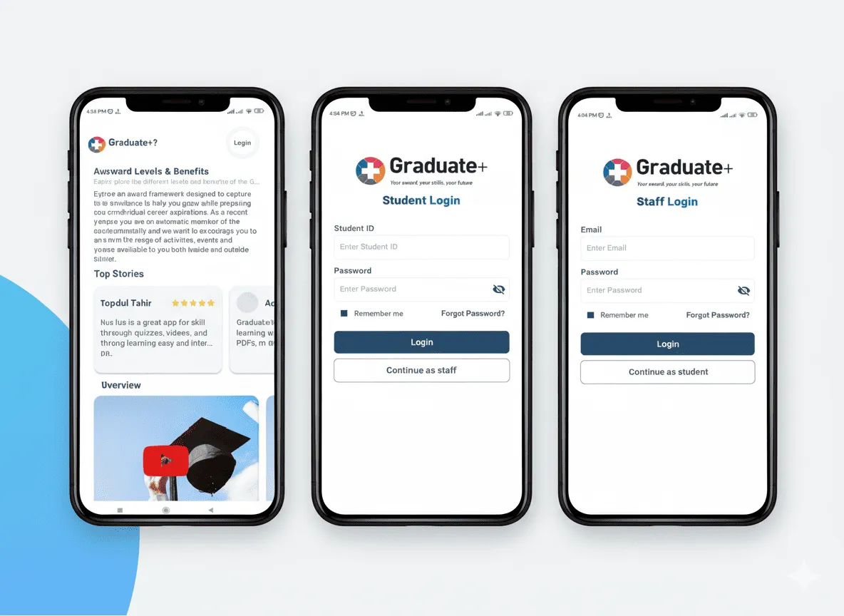 Gradute Plus - A Flutter App for Student & Staff Interaction